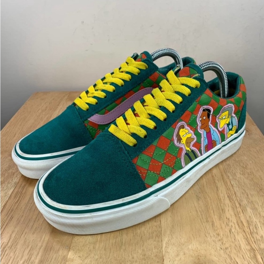 Vans Green and Yellow Cartoon Sneakers